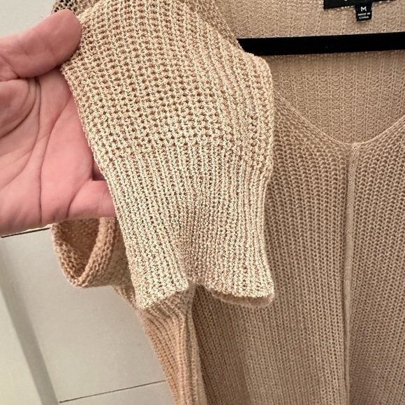 Lulus Woman Brown oversized knit sweater M acrylic bohemian shabby chic casual - Picture 8 of 14